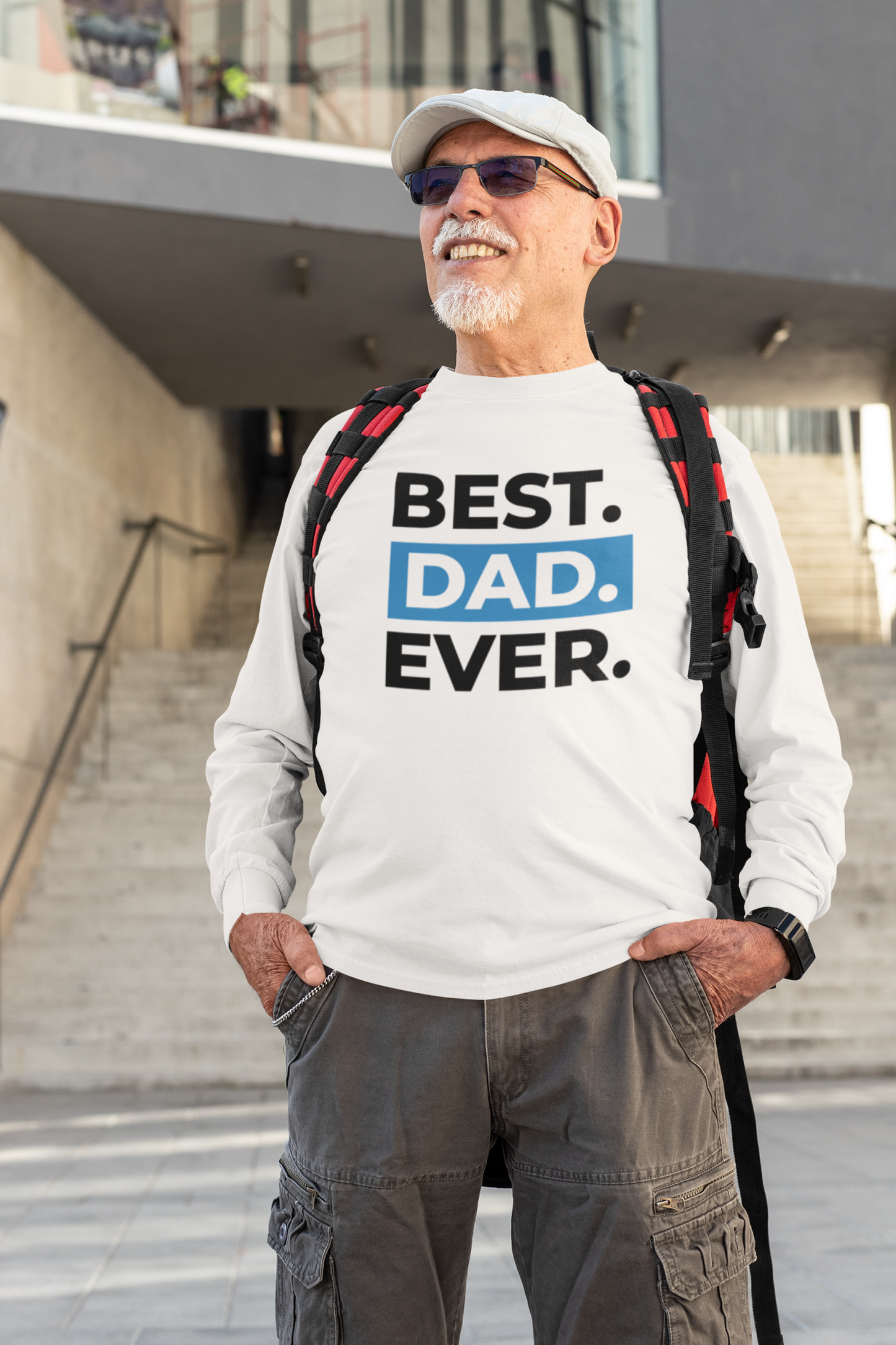 Best Dad Ever Unisex Performance Long Sleeve Shirt | Dad's Tee | Sun shirt | Sunburn Protection | Father's Day T-Shirt