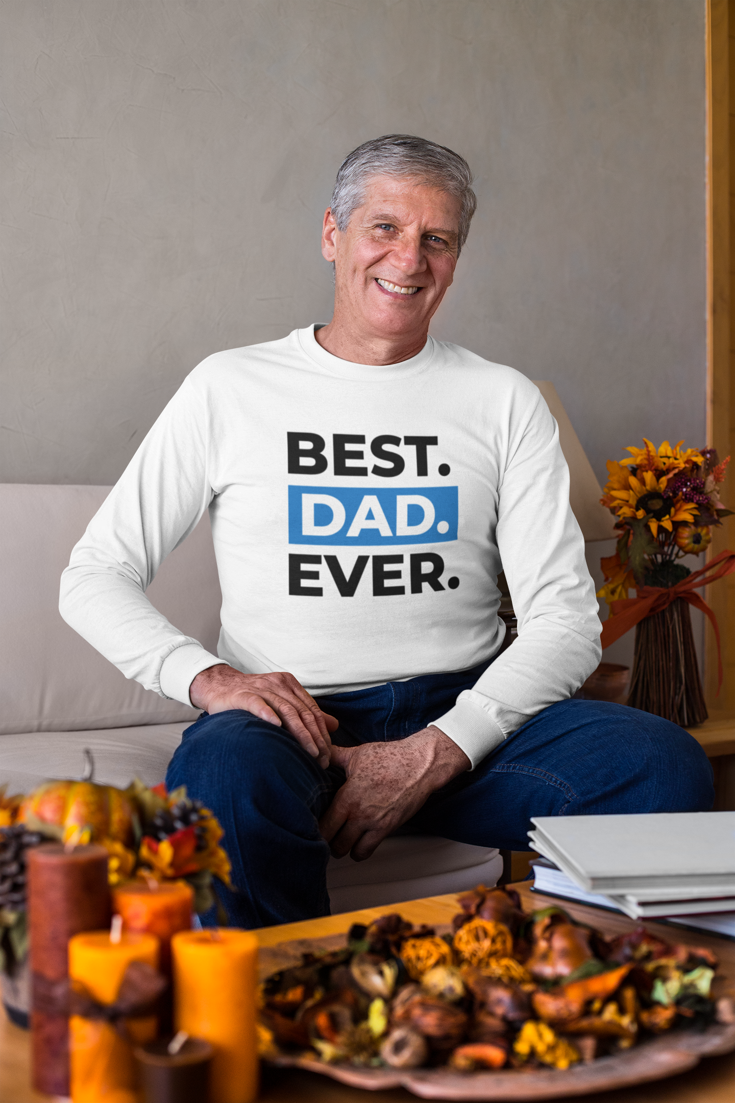 Best Dad Ever Unisex Performance Long Sleeve Shirt | Dad's Tee | Sun shirt | Sunburn Protection | Father's Day T-Shirt