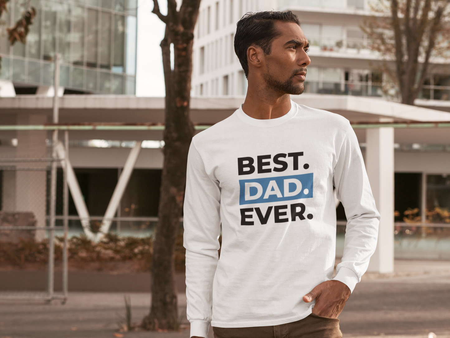 Best Dad Ever Unisex Performance Long Sleeve Shirt | Dad's Tee | Sun shirt | Sunburn Protection | Father's Day T-Shirt