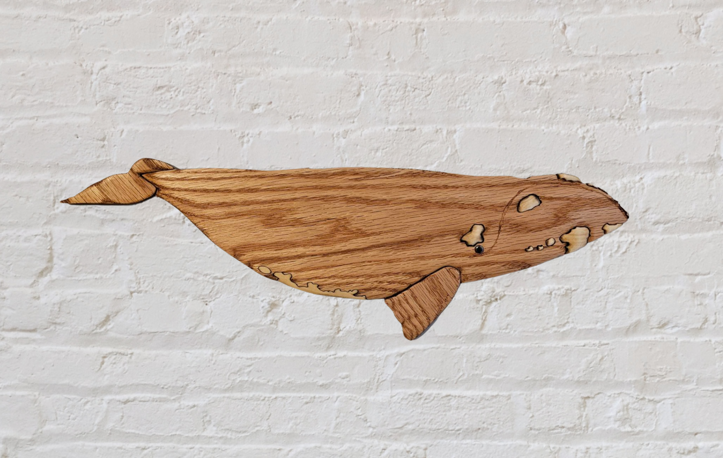 Wood Art / Right Whale / Coastal / Wood Decor / Oak and Poplar Wood / Home Decor / Wooden Wall Art