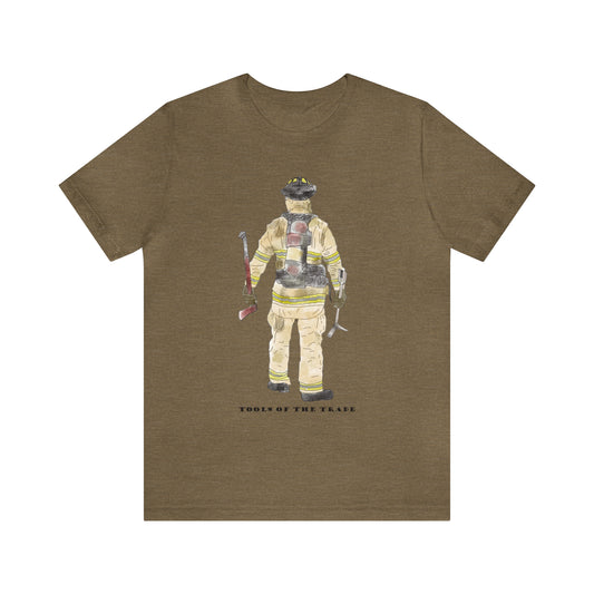 Firechick Designs Firefighter Tools of the Trade (Front) Unisex Ultra Cotton Tee First Responder Paramedic Shirt Fireman