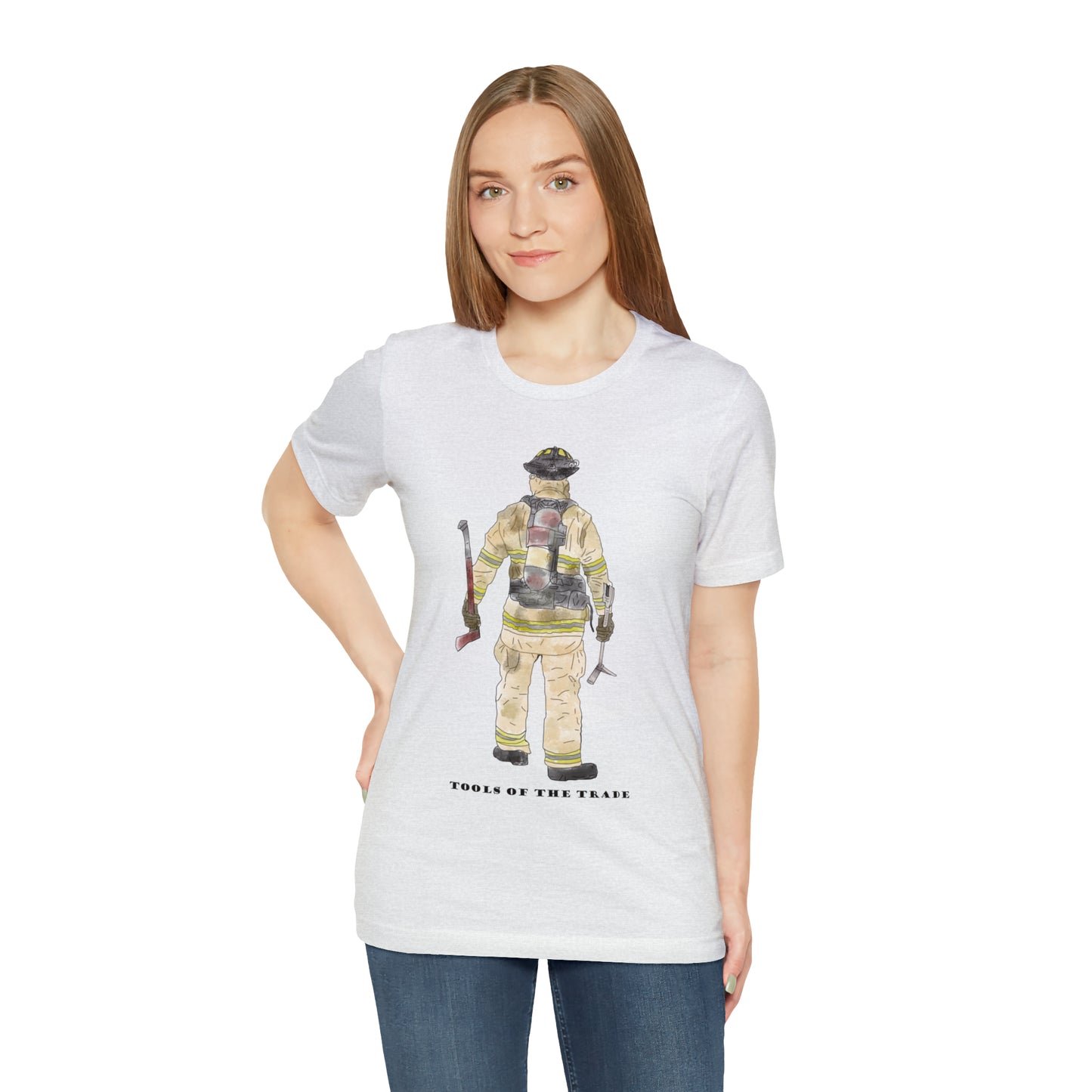 Firechick Designs Firefighter Tools of the Trade (Front) Unisex Ultra Cotton Tee First Responder Paramedic Shirt Fireman