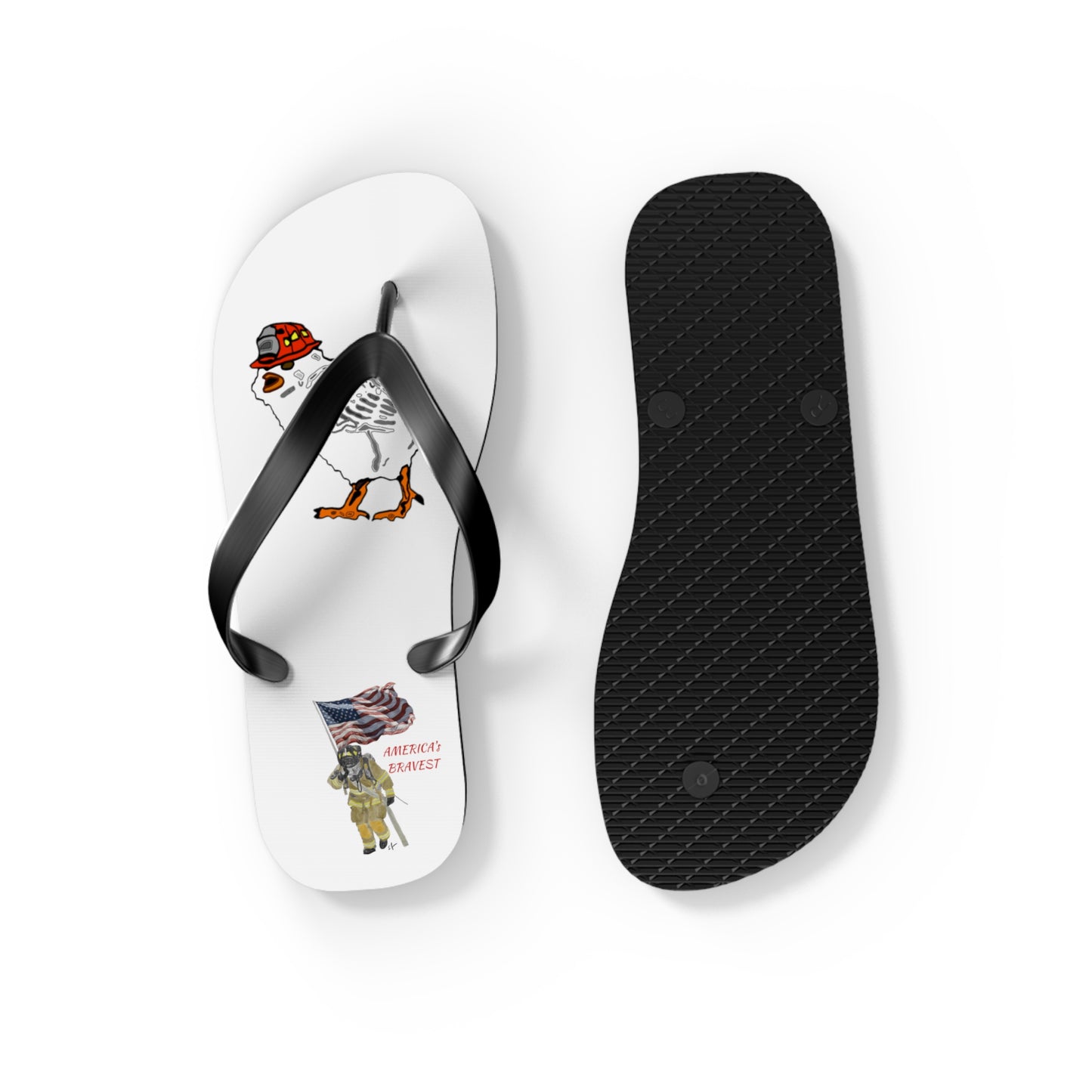 Firechick Designs Flip Flops |  Firefighter Firewoman Wife Wives Ladies in the Fire Service Family Sandals Beach Wear