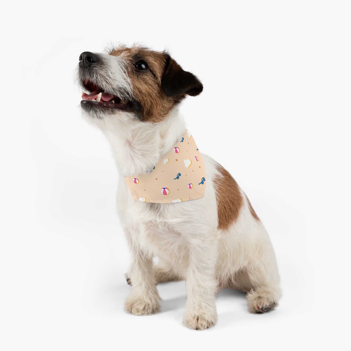 On the Beach Pet Bandana Collar | Seaside Coastal Summer Style Cool Fun Dog Cat Scarf Puppy Kitten Canine Feline Accessories