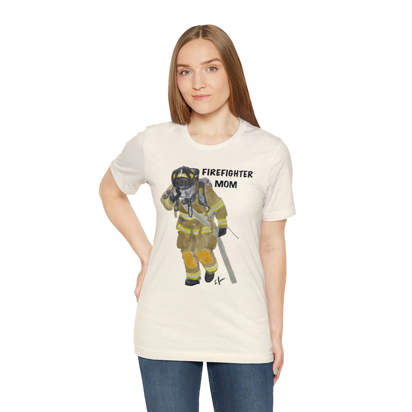 Firefighter Mom Unisex Jersey Short Sleeve Tee | Mother of Fireman Gift | Firemen Moms Mothers