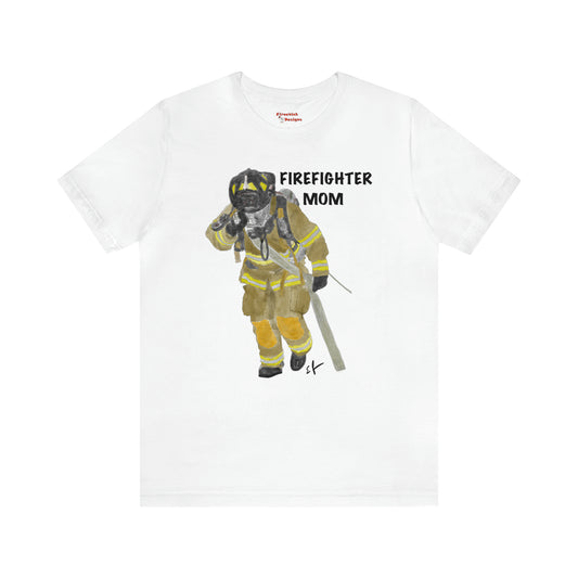 Firefighter Mom Unisex Jersey Short Sleeve Tee | Mother of Fireman Gift | Firemen Moms Mothers