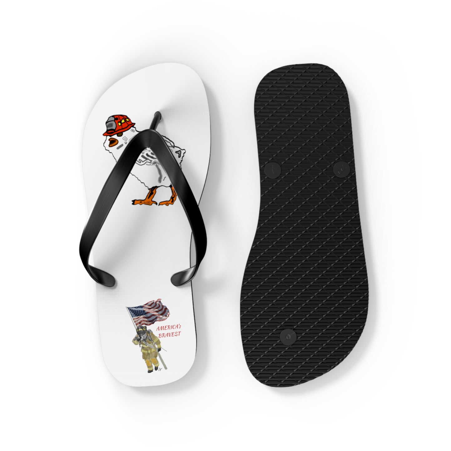 Firechick Designs Flip Flops |  Firefighter Firewoman Wife Wives Ladies in the Fire Service Family Sandals Beach Wear