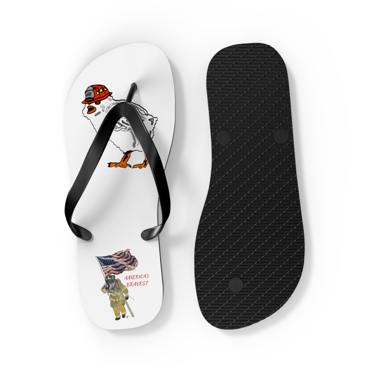 Firechick Designs Flip Flops |  Firefighter Firewoman Wife Wives Ladies in the Fire Service Family Sandals Beach Wear