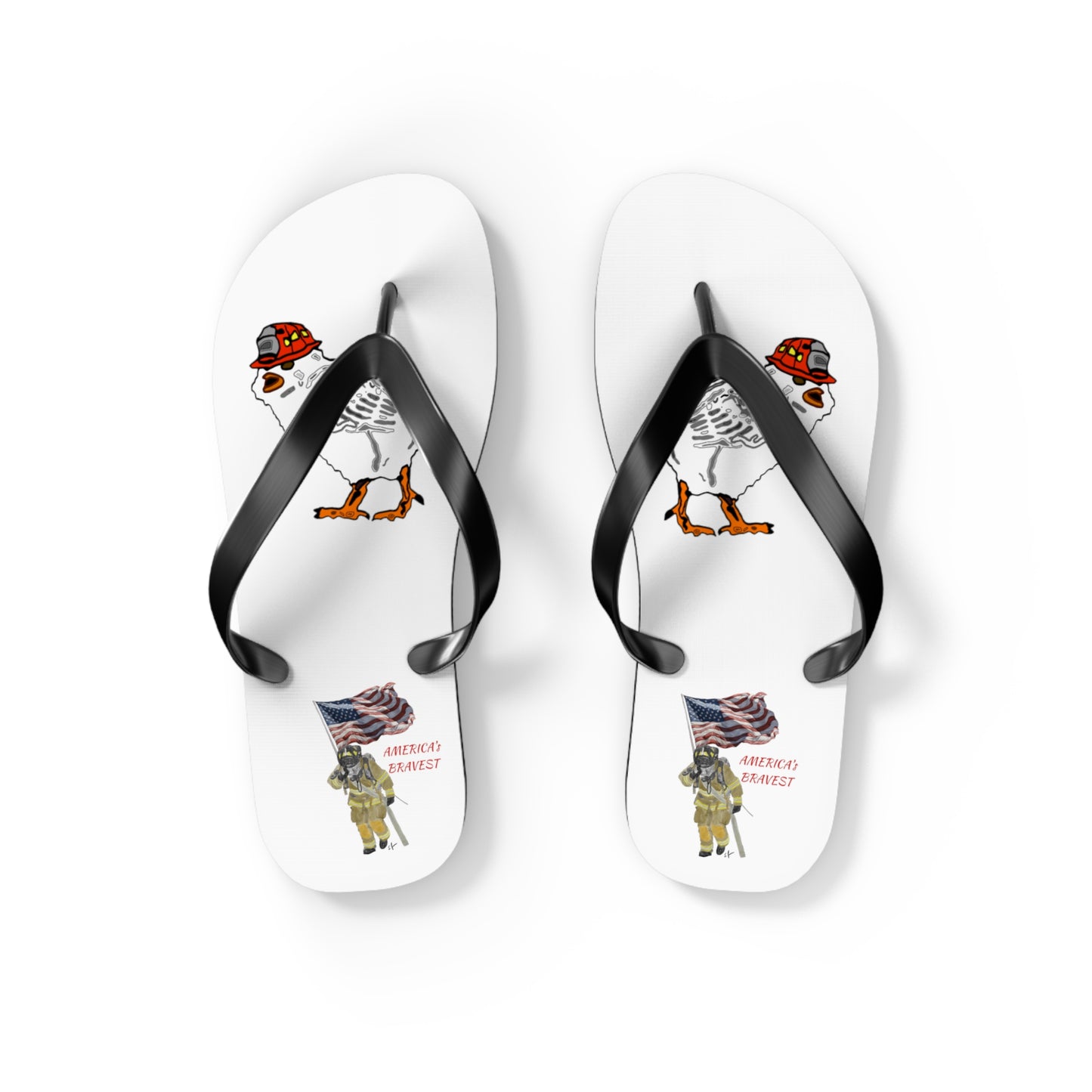 Firechick Designs Flip Flops |  Firefighter Firewoman Wife Wives Ladies in the Fire Service Family Sandals Beach Wear